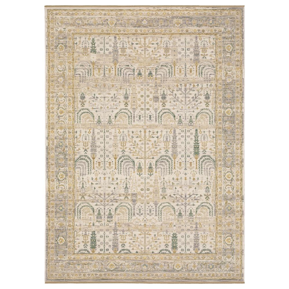 Oriental Weavers Acacia Beige and Green 9"10" x 12"10" Area Rug, , large