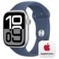 Apple Watch Series 10 GPS + Cellular 46mm Silver Aluminum Case with Denim Sport Band - M/L, , large