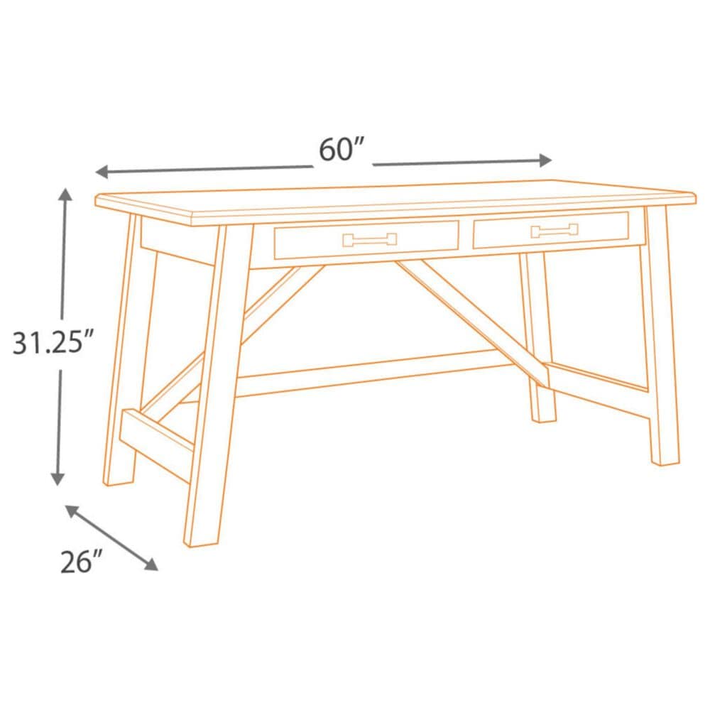 Ashley Baldridge Large Leg Desk in Rustic Brown, , large