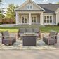 Sunwell Garden 4-Piece Patio Fire Pit Set in Gray, , large