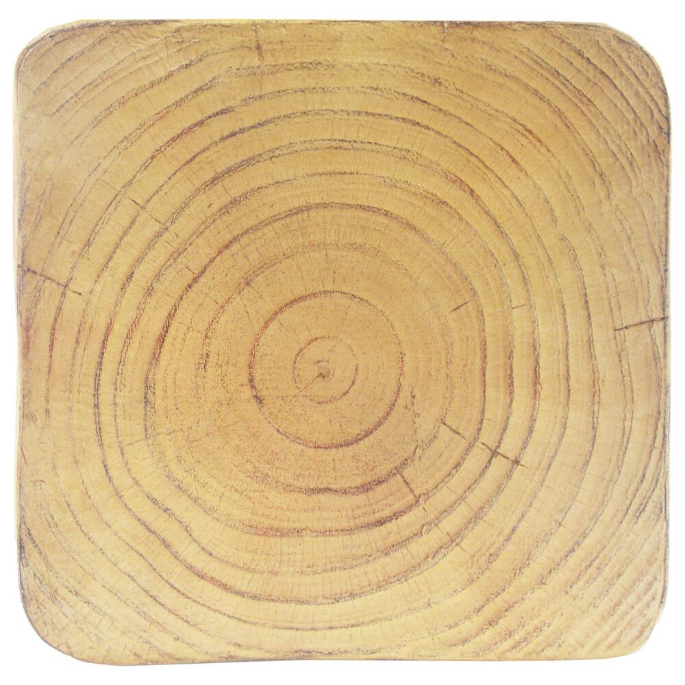 Hearth and Haven Outdoor End Table with Twist Design in Natural, , large
