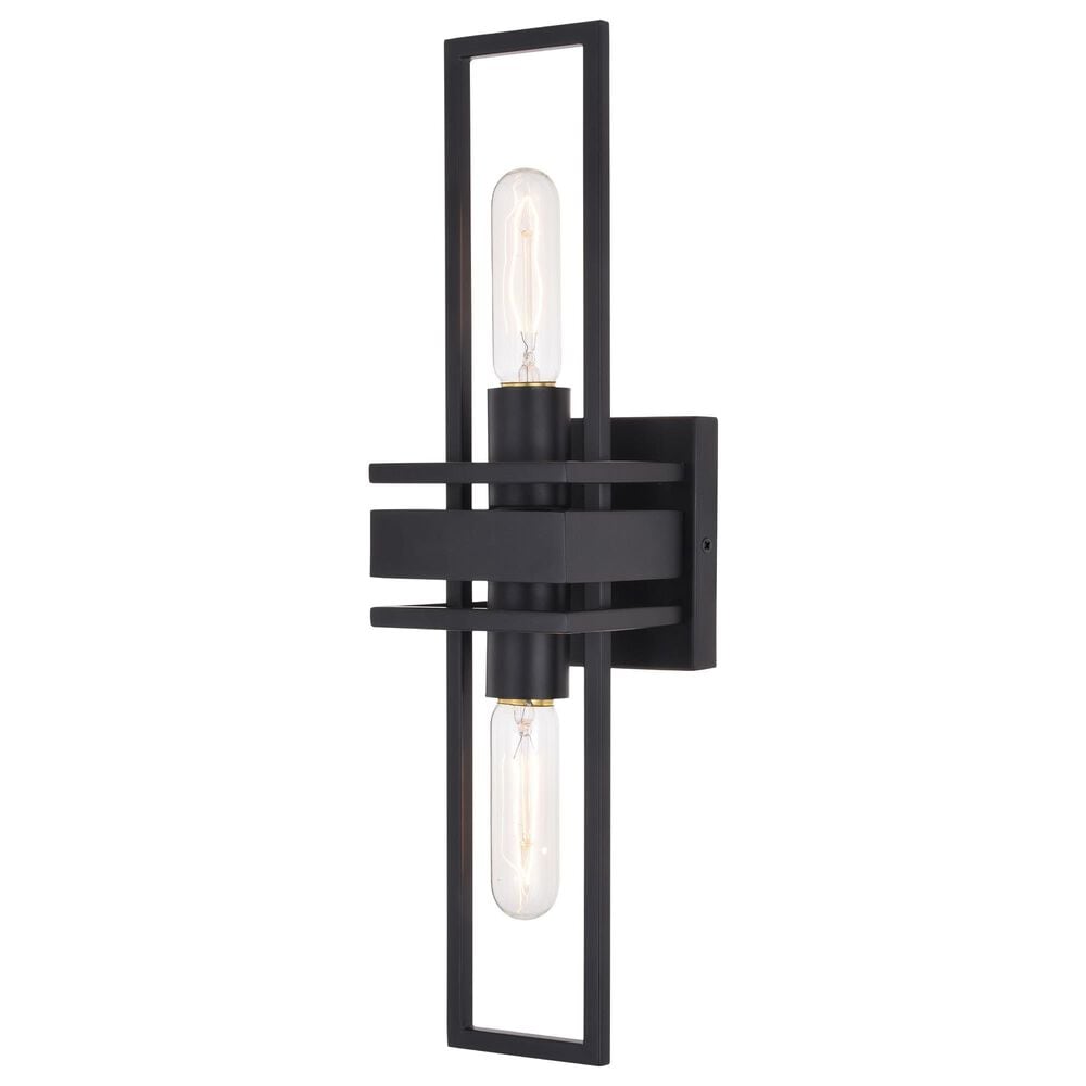 Vaxcel Marquis 2-Light Wall Sconce in Matte Black, , large