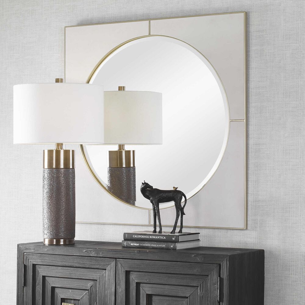 Uttermost Cyprus Mirror in White and Soft Gold, , large