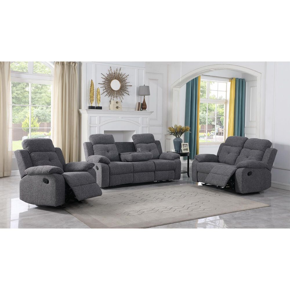 Titanic Furniture Bellinda Manual Recliner in Gray, , large