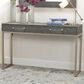 Splendor Living Kain Console Table in Grey and Brushed Champagne, , large