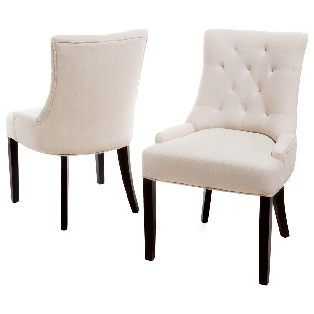 Noble House Hayden Side Chair in Beige (Set of 2), , large