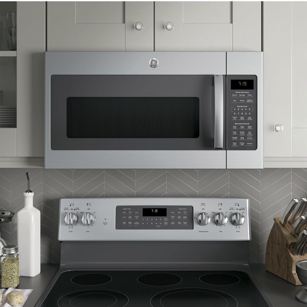 GE Appliances 1.9 Cu. Ft. Over-the-Range Microwave with Sensor in Stainless Steel, , large