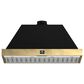 Forno Vittorio 48" Wall Mount Range Hood in Black and Antique Brass, , large