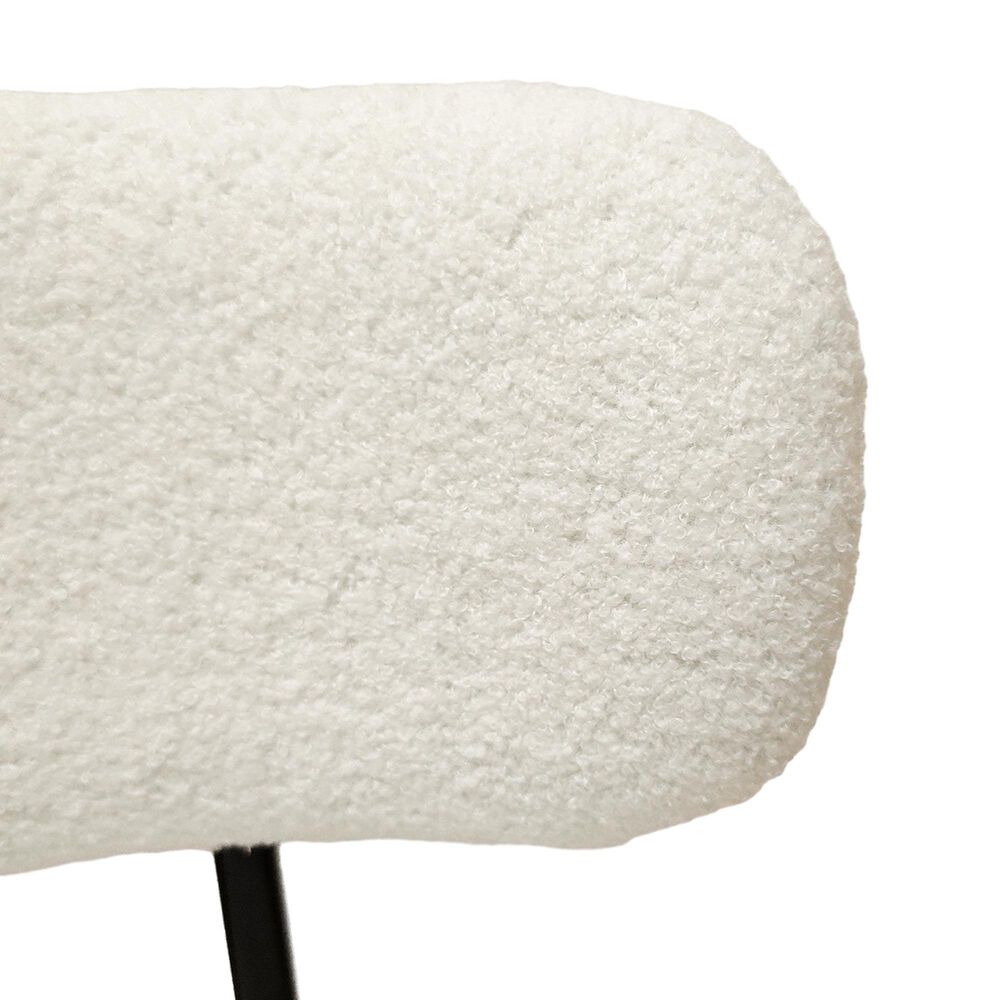 Hearth and Haven Side Chair with White Cushion in Black (Set of 2), , large
