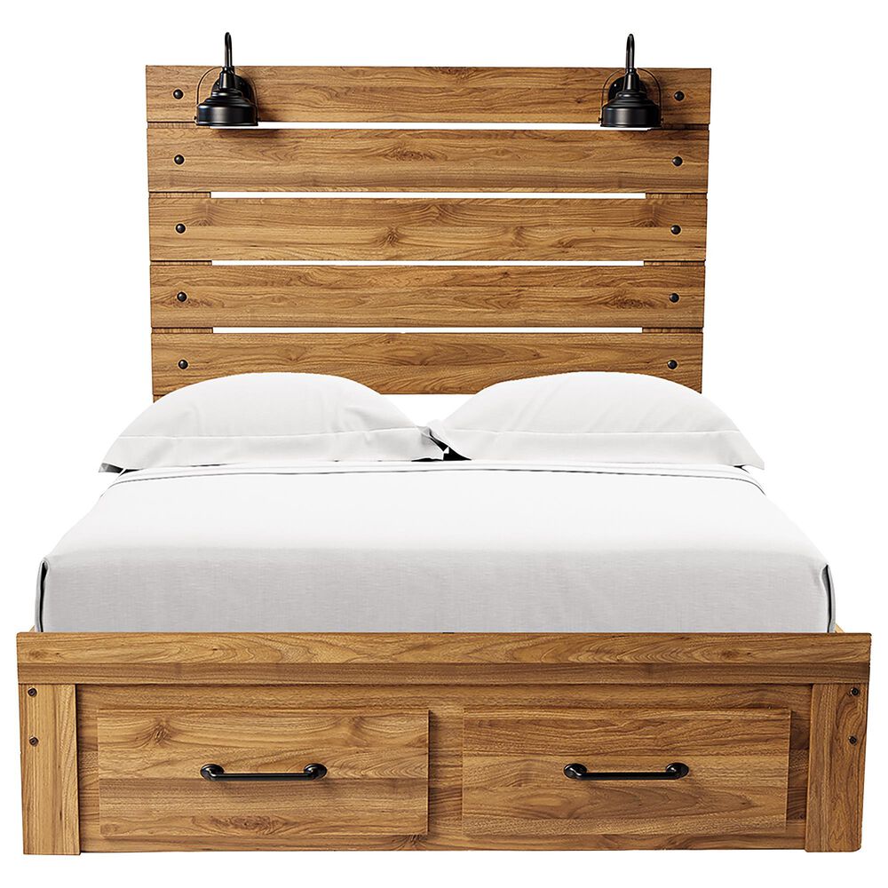 Ashley Pasklyn 3-Piece King Bedroom Set in Rich Honey Brown, , large