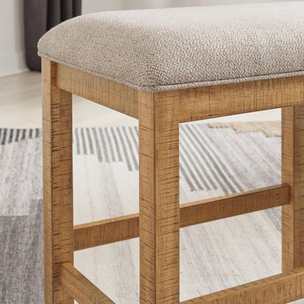 Ashley Havonplane 72&quot; Counter Height Bench in Light Brown, , large