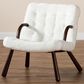 Baxton Studio Eisa Accent Chair in White, , large