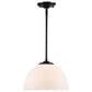 Golden Lighting Dorinda 1-Light Pendant in Matte Black, , large