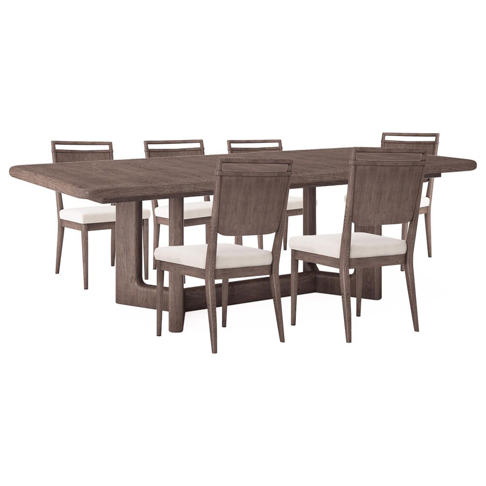 Golden Wave Furniture Ainsworth 7-Piece Rectangular Dining Set in Chocolate, , large