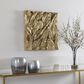 Uttermost Rio 23.62" Square Wood Wall Decor in Gold Leaf, , large