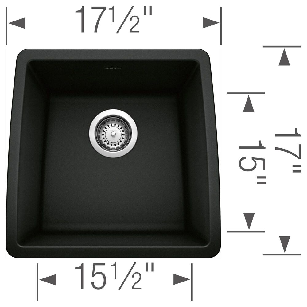 Blanco Performa Bar Sink in Coal Black, , large