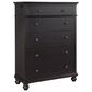 Riva Ridge Oxford Queen Storage Panel Bed with Dresser, Chest, and Two Nightstands in Black, , large