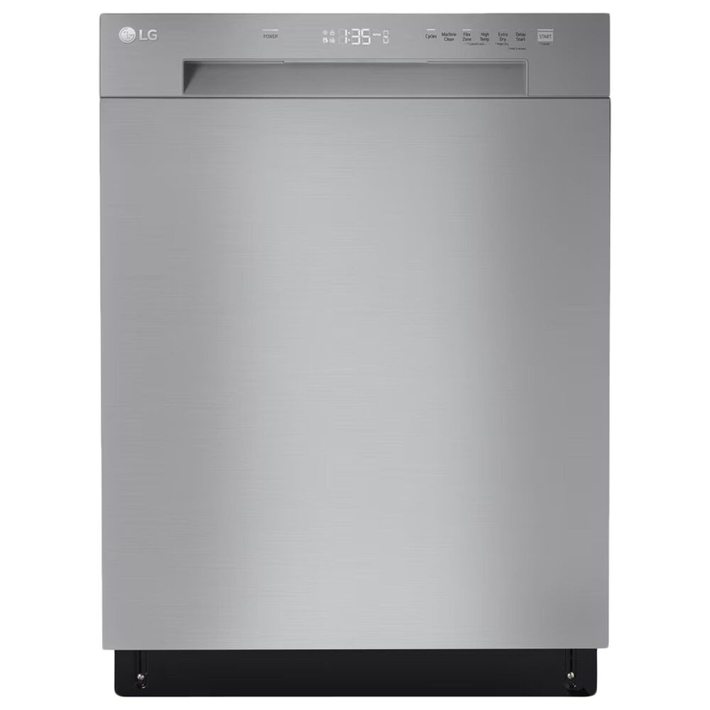 LG Front Control Dishwasher with SenseClean, Stainless Steel Look, , large