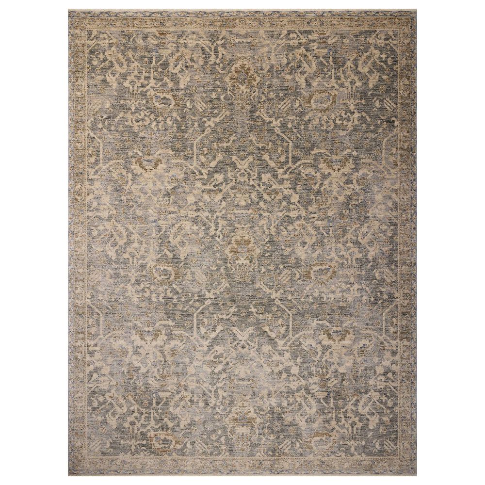 Magnolia Home Junie 9"6" Round Blue and Natural Area Rug, , large