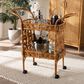 Baxton Studio Diwata 2-Tier Rattan Kitchen Cart in Natural Brown, , large