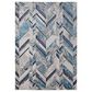 Feizy Indio 3"11" x 6" Navy and Beige Area Rug, , large