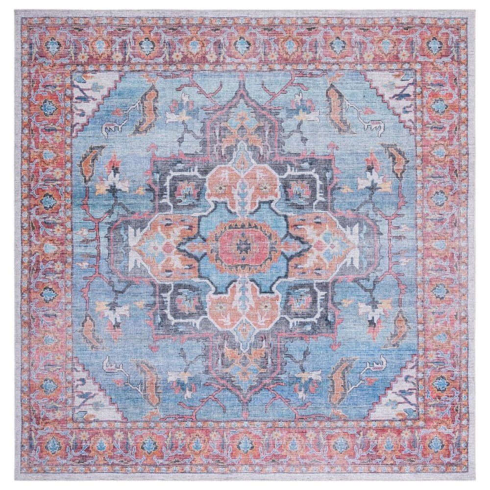 Safavieh Serapi Traditional 6"7" Square Blue and Ivory Area Rug, , large