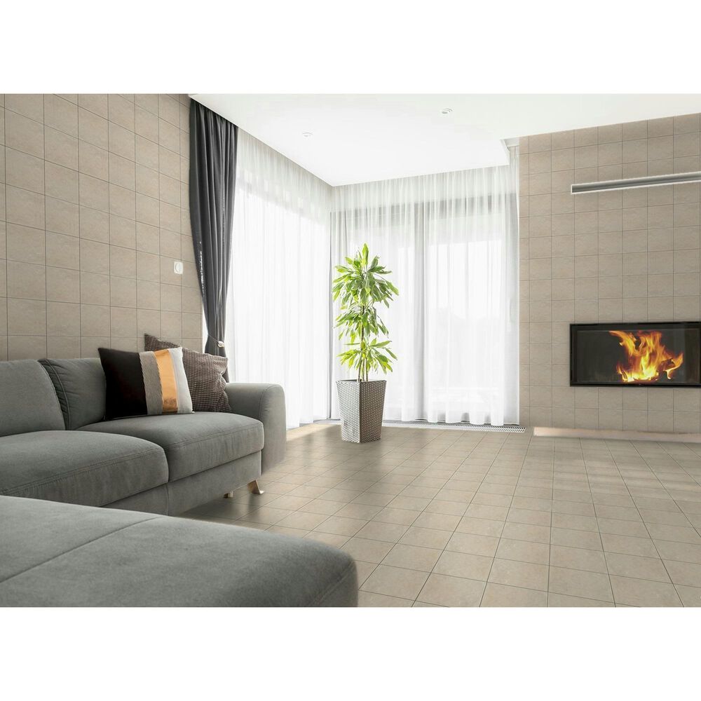 Emser Passion Crema 9&quot; x 9&quot; Glossy Porcelain Tile, , large