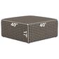 Hartsfield Livingston 40" Square Cocktail Ottoman in Slate, , large