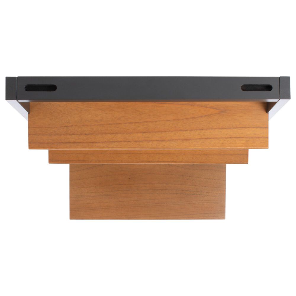 Safavieh Kamy 2-Shelf Leaning Desk in Natural/Charcoal, , large
