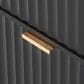 HOMLUX 83" Fluted Kitchen Island in Black, , large