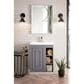 James Martin Vanities Alicante 24" Single Bathroom Vanity in Grey Smoke with 5 cm White Glossy Resin Top and Rectangular Sink, , large