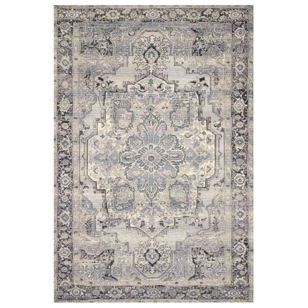 Loloi Mika 10"6" x 13"9" Grey and Blue Area Performance Rug, , large