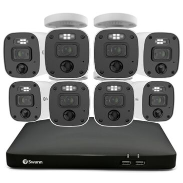 Swann Enforcer 8 Camera 8 Channel 4K Ultra HD DVR 2TB HDD Security System with Mic in White, , large