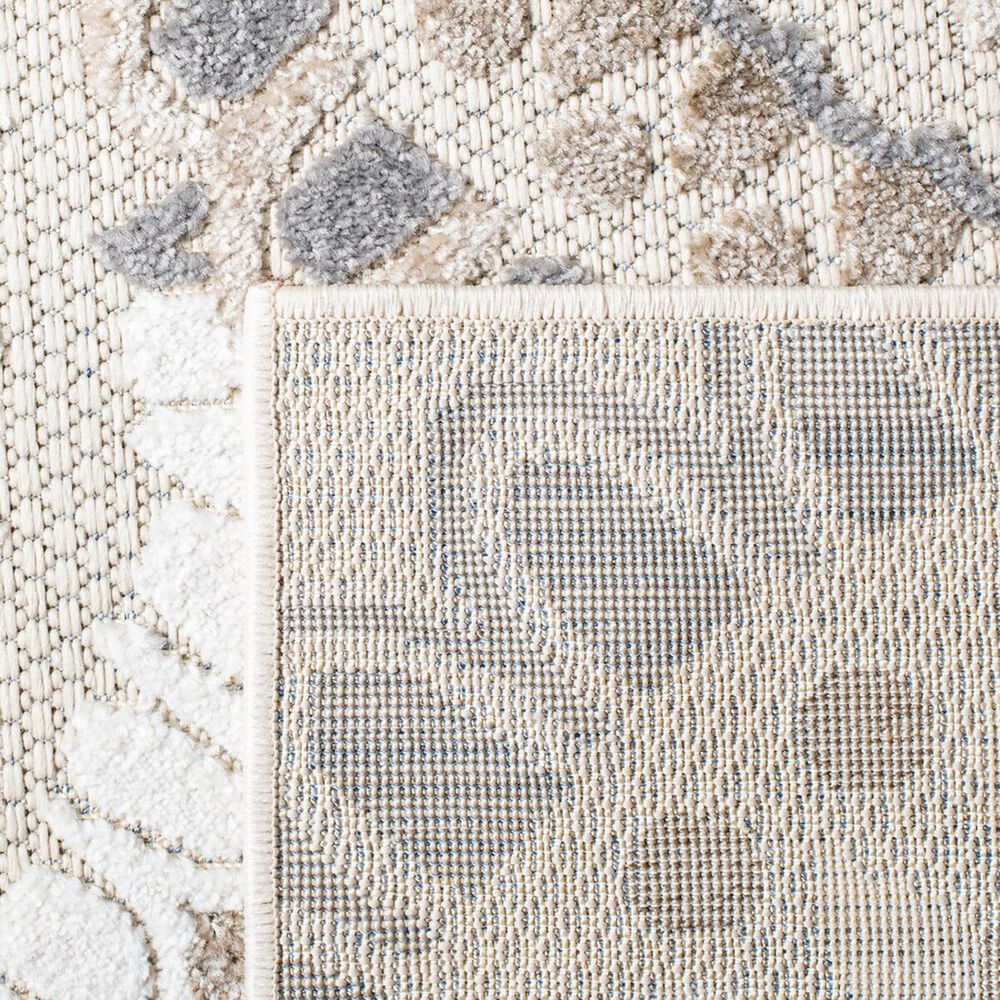 Safavieh Cabana CBN382F 5&#39;3&quot; x 7&#39;7&quot; Grey and Ivory Indoor/Outdoor Area Performance Rug, , large