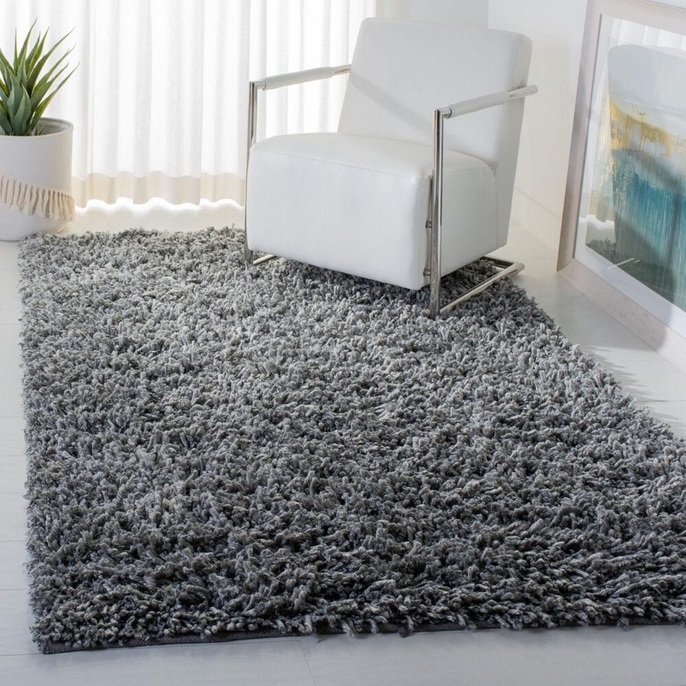 Safavieh Sheep Shag SSG212G 4&#39; x 6&#39; Silver Area Rug, , large