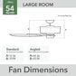 Hunter Panama 54" Ceiling Fan in Fresh White, , large