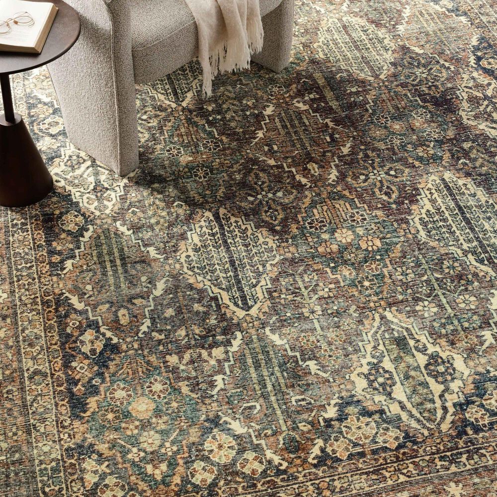 Magnolia Home Banks 2&#39;3&quot; x 3&#39;9&quot; Spice and Blue Area Rug, , large