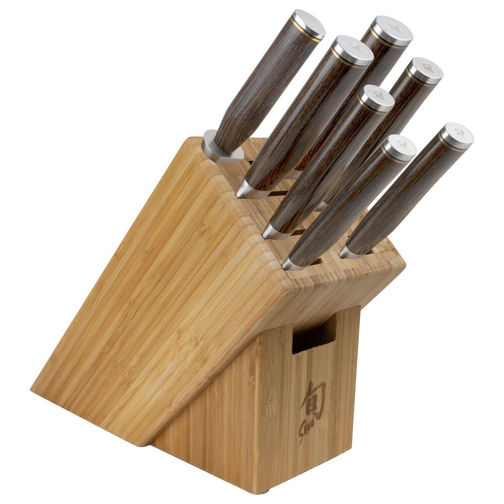 Shun Premier 8-Piece Professional Knife Block Set in Walnut, , large