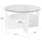 Lumisource U-Shaped Coffee Table in White and Clear, , large