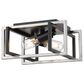 Golden Lighting Tribeca Flush Mount in Matte Black and Pewter, , large
