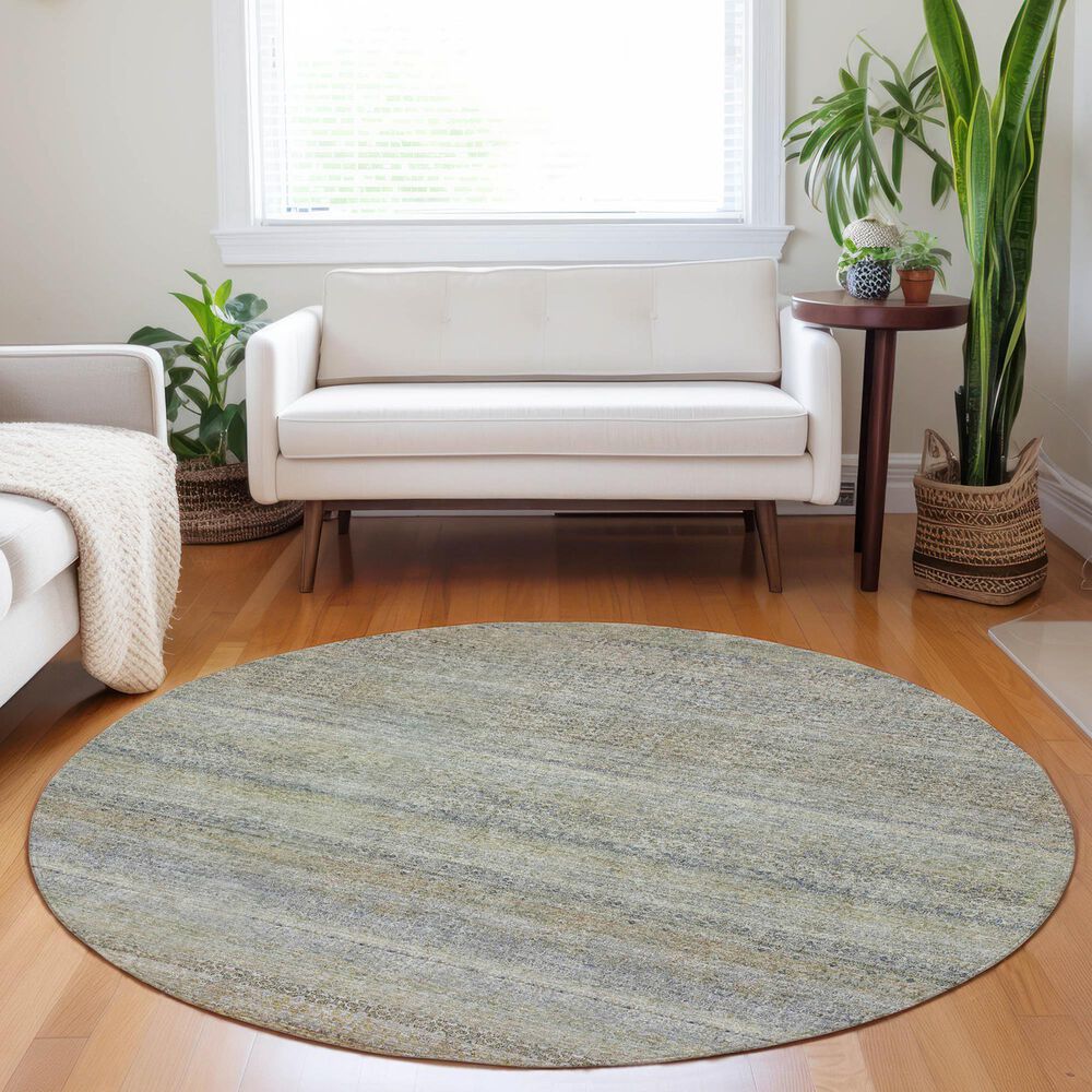 Dalyn Rug Company Burano BU11 8&#39; Round Seafoam Indoor/Outdoor Area Rug, , large