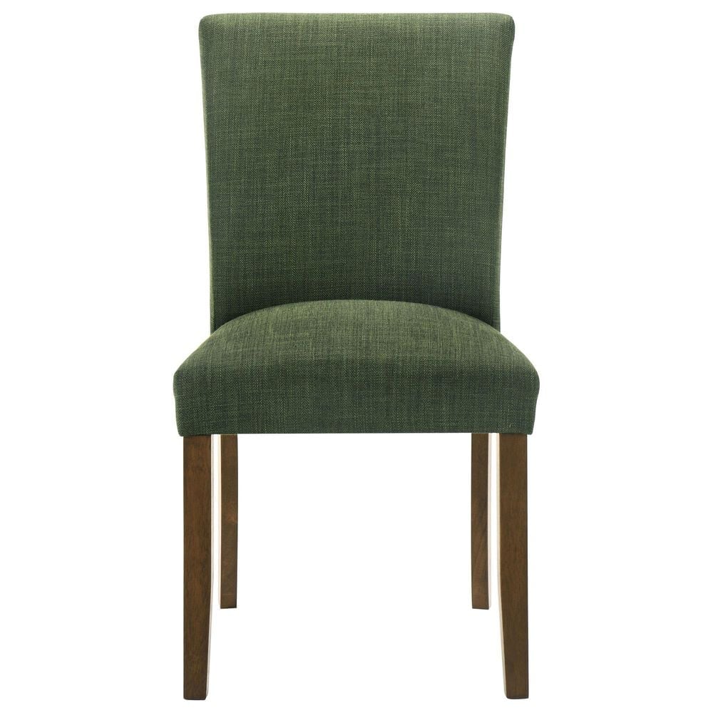 Coaster Cantley Dining Side Chair with Green Cushion in Rich Brown, , large