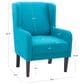 Linon Home Decor Jerika Accent Chair in Teal, , large