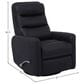 Simeon Collection Hercules Manual Swivel Glider Recliner in Black, , large