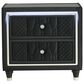 Pacific Landing Lorient 5 Piece King Wingback Bedroom Set with Flame Effect in Black Velvet, , large