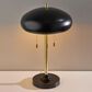 Adesso Cap Table Lamp in Black and Antique Brass, , large