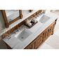 James Martin Vanities Brookfield 72" Double Bathroom Vanity in Country Oak with 3 cm Arctic Fall Solid Surface Top and Rectangle Sinks, , large