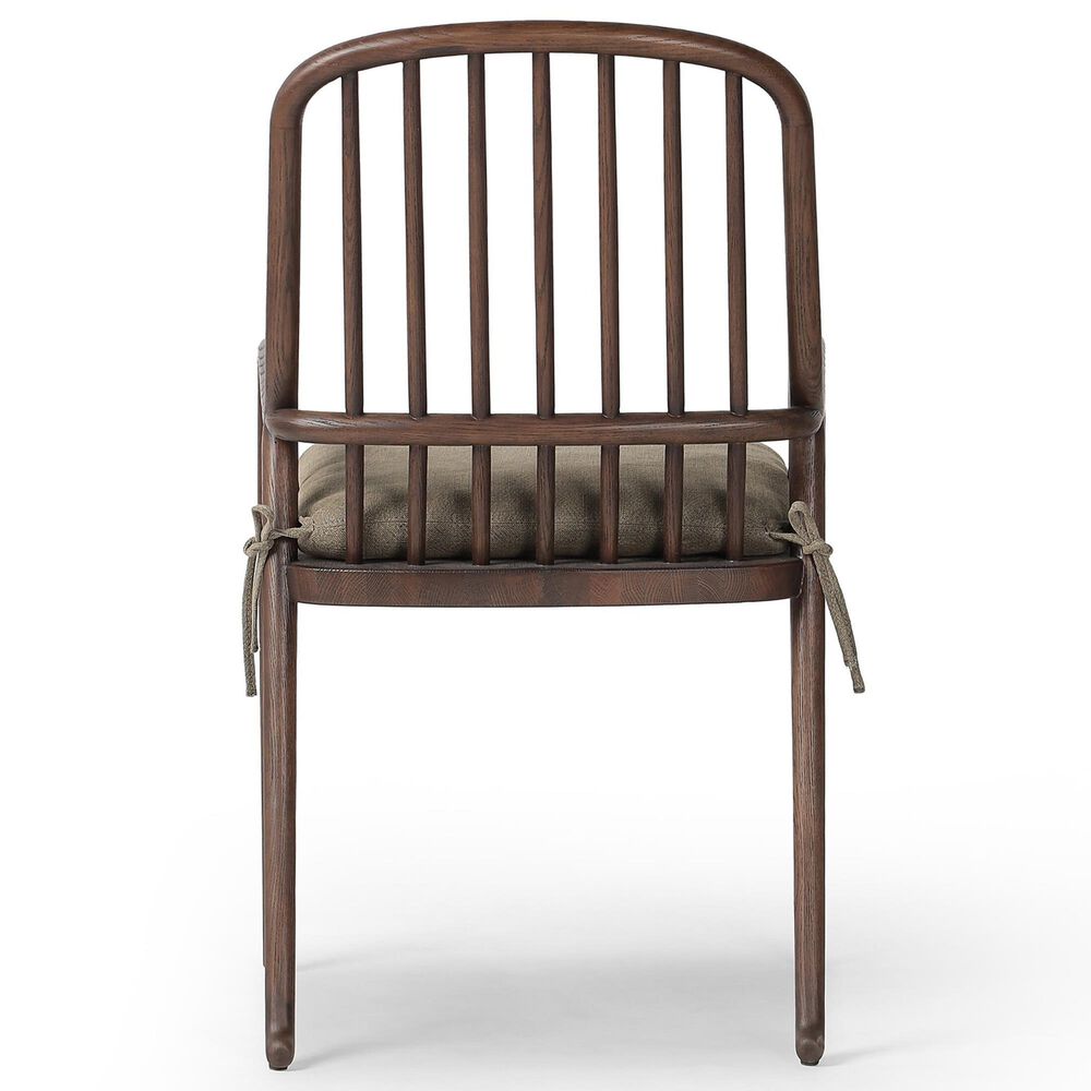 FOUR HANDS Brenna Dining Chair in Drifted Oak with Broadway Olive Cushion, , large