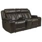 Interlochen Leather Power Reclining Console Loveseat in Boston Charcoal, , large