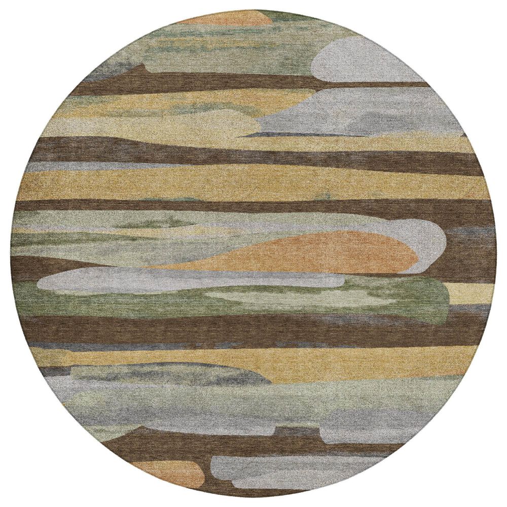 Dalyn Rug Company Kenner KN7 Chocolate 8" Round Area Rug, , large